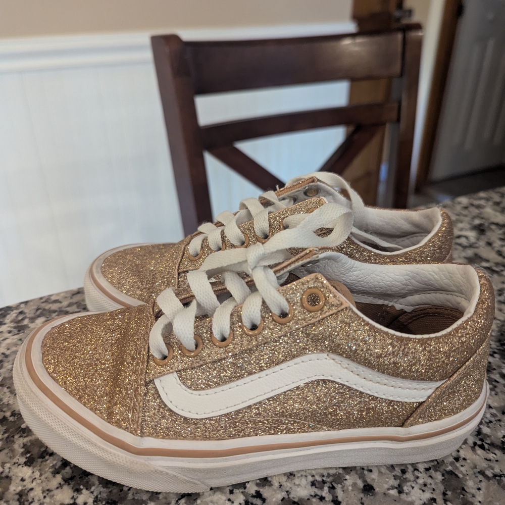 Vans Kids Gold Glitter Sneakers